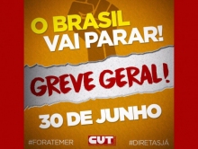 Centrais aprovam greve geral para dia 30 de junho